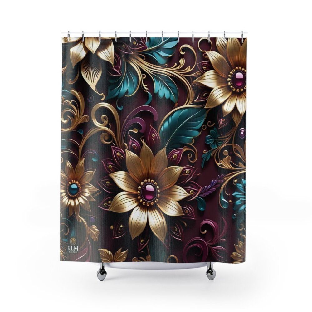 Bohemian Floral Shower Curtain